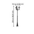 Eglo Navedo standerlampe 220cm sort og sølv - udendørs